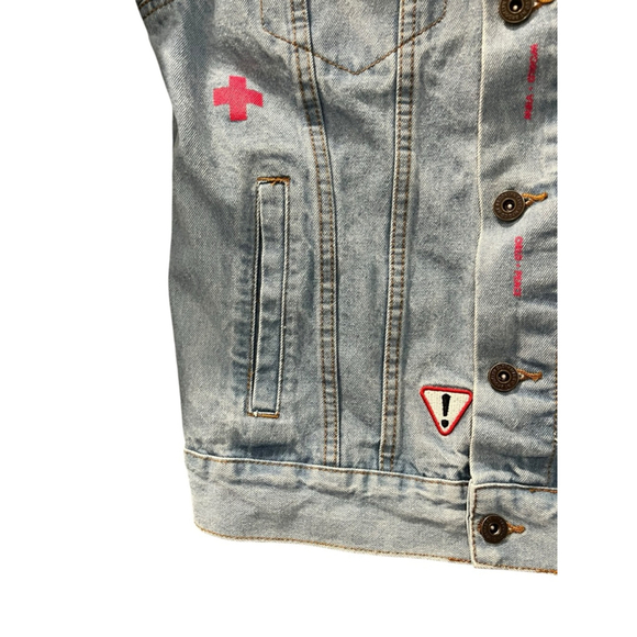 Trademark Brooklyn Cloth Men's Size Small Denim Blue Jacket New Age Graphic - Picture 5 of 12